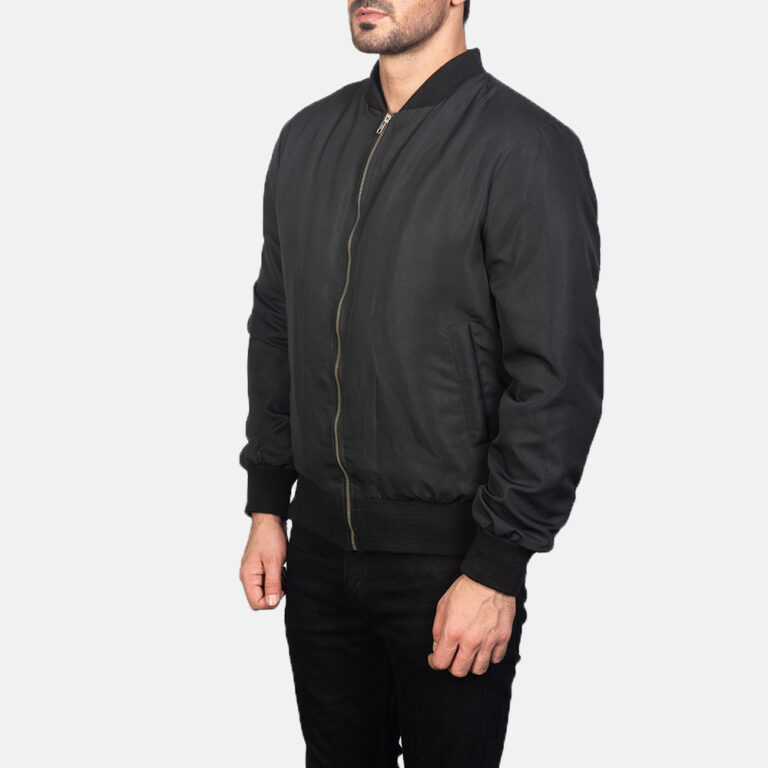 Mens Zack Black Bomber Jacket2-3-1599208015570